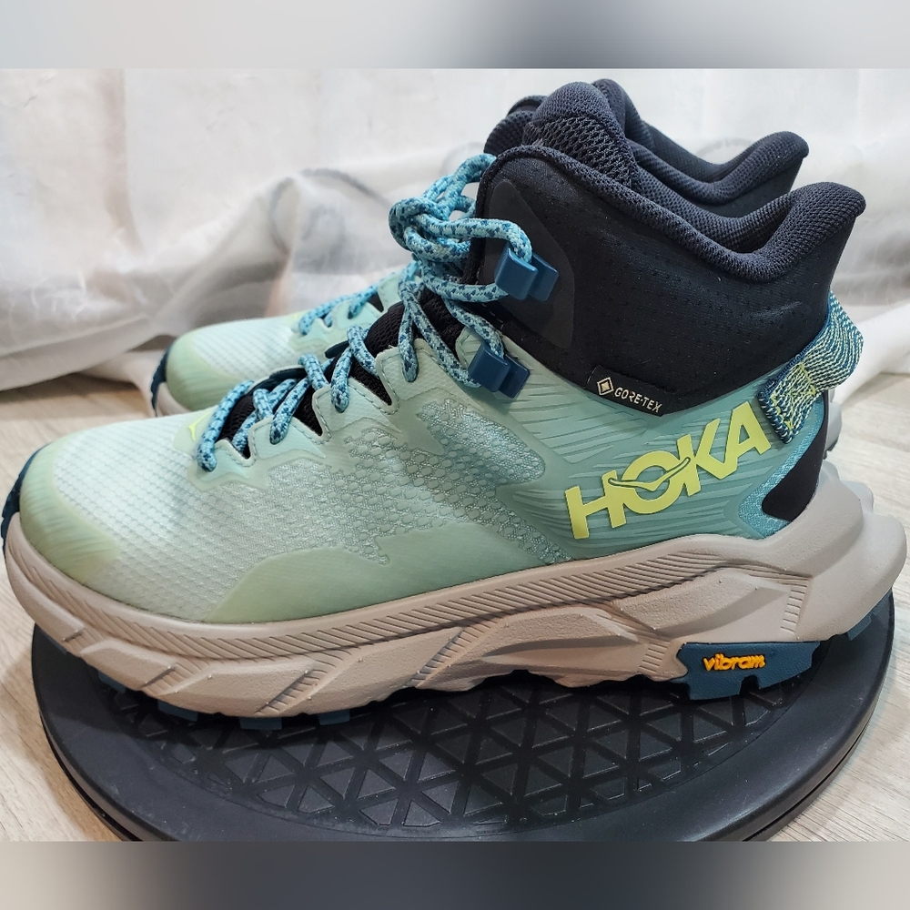 NEW HOKA Women's Trail Code GTX Blue Trail Running Hiking Boots Blue Black SZ 6B